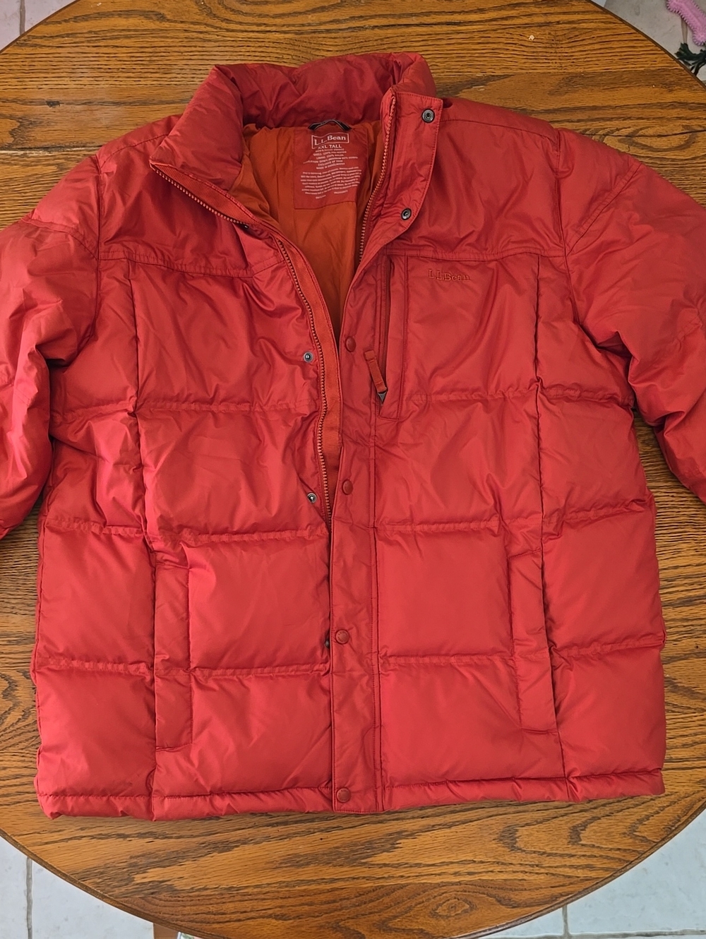 L.L. Bean Orange Puffy Winter Jacket